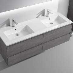 ENO 60-Inch Double Sink Wash Basin Cabinet Vanity